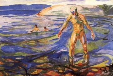 hombre bañándose 1918 Desnudo abstracto Pinturas al óleo